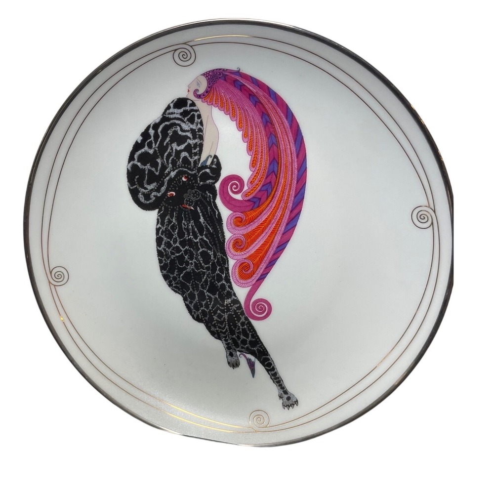 House of Erte Beauty and the Beast Limited Edition Franklin Mint Porcelain Plate